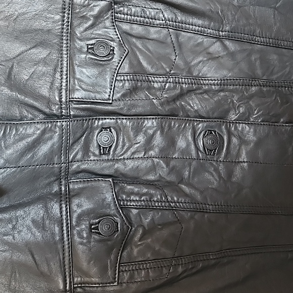 True Religion leather jacket. - Picture 2 of 6